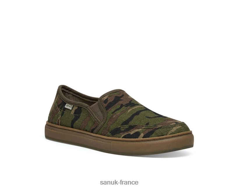 6V4JT0162 camouflage boisé Sanuk camouflage chanvre tideline