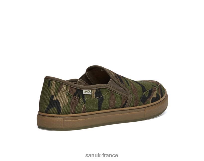 6V4JT0162 camouflage boisé Sanuk camouflage chanvre tideline