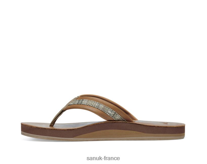 6V4JT0172 brun Sanuk macabre artesano st