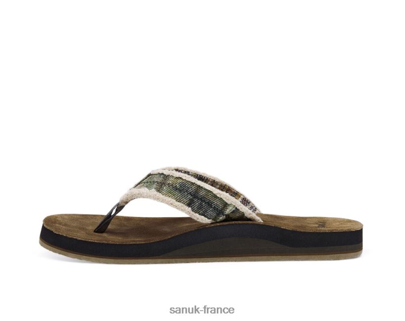 6V4JT0182 camouflage boisé Sanuk pas peur