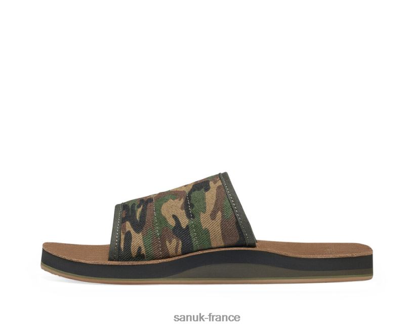 6V4JT0183 camouflage boisé Sanuk chanvre camouflage bixby