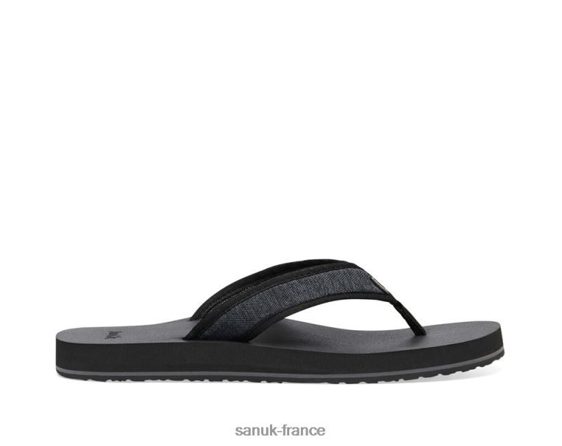 6V4JT0189 noir Sanuk maille ziggy