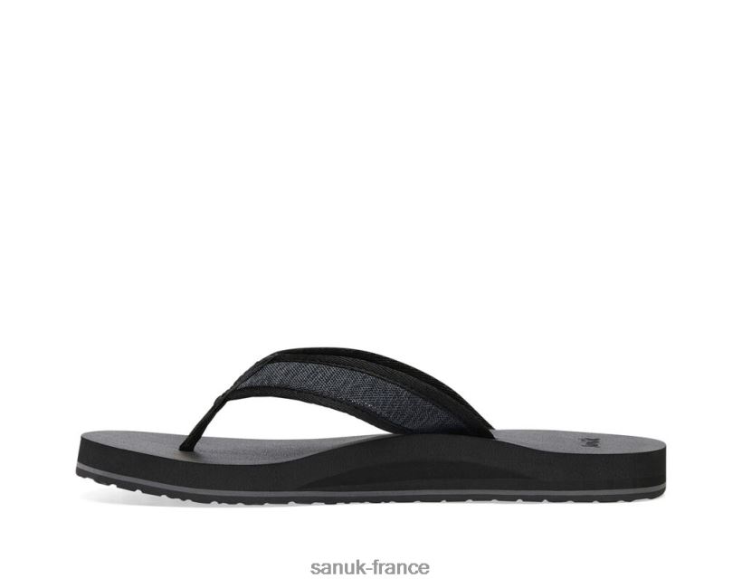 6V4JT0189 noir Sanuk maille ziggy