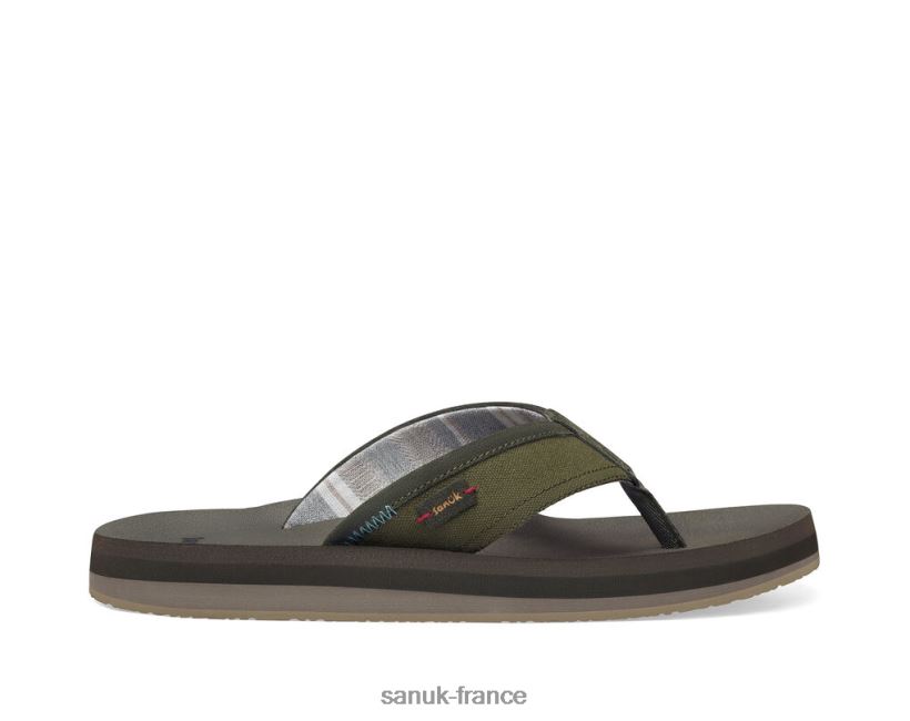 6V4JT0190 olive foncé Sanuk grosse houle st plus