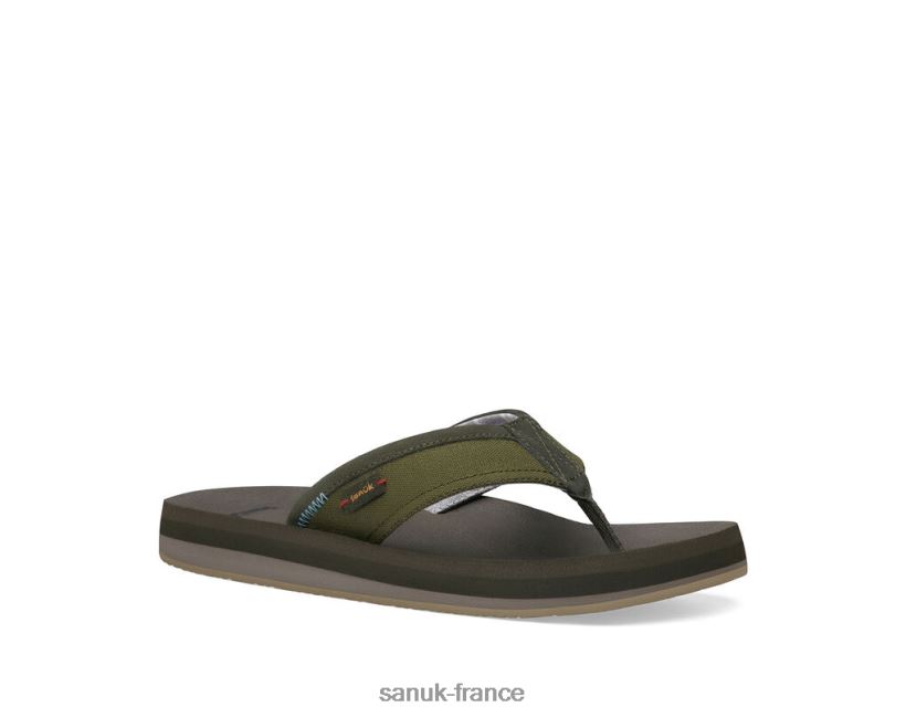 6V4JT0190 olive foncé Sanuk grosse houle st plus
