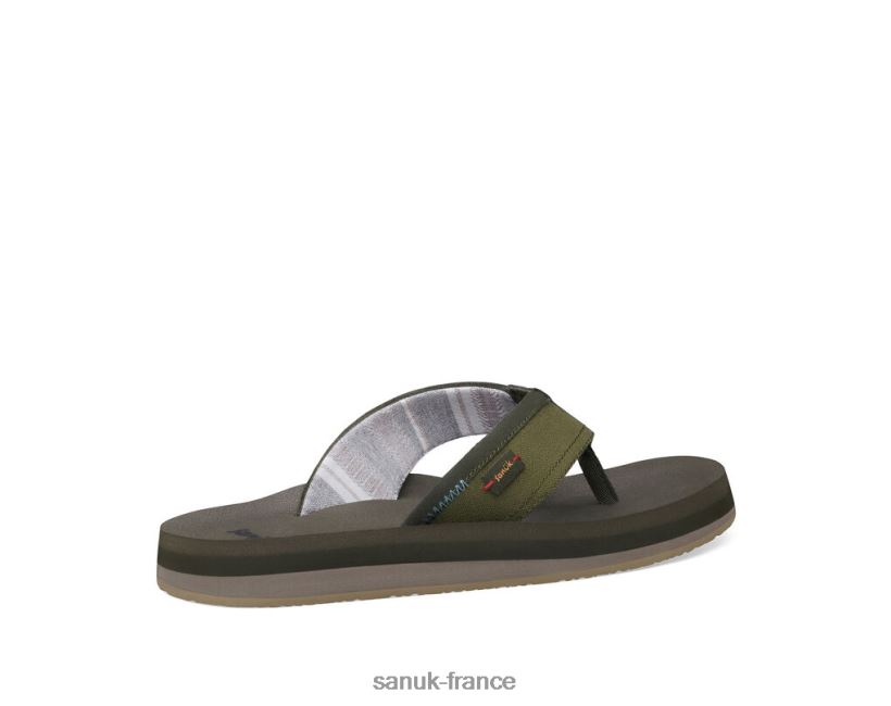 6V4JT0190 olive foncé Sanuk grosse houle st plus
