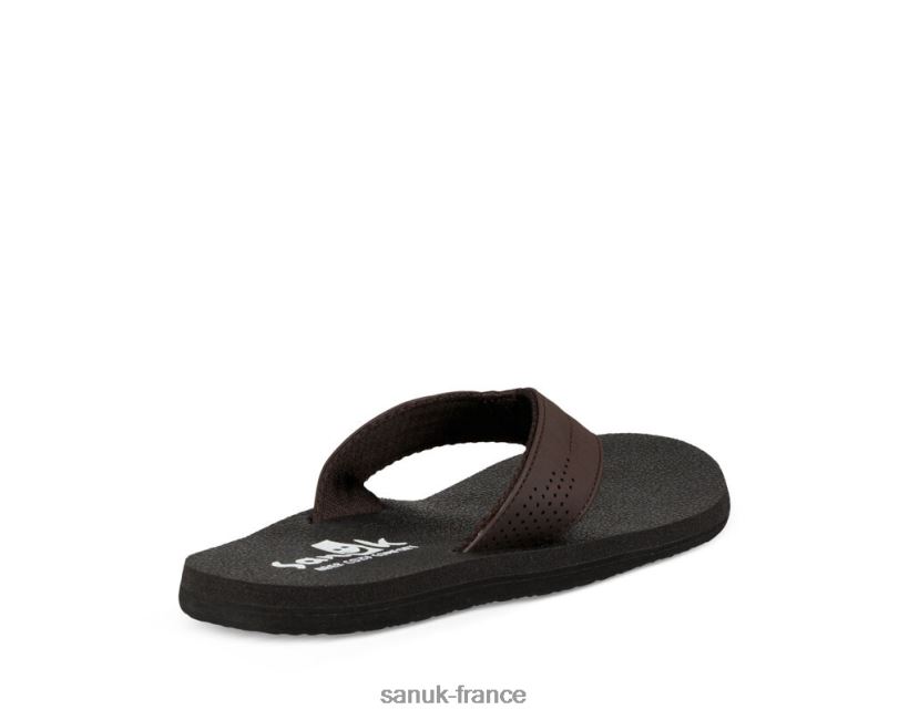 6V4JT0198 marron foncé Sanuk dessous de verre confortable pour la bière