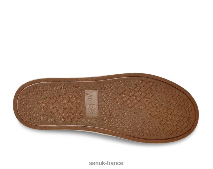 6V4JT0210 noir lavé Sanuk chanvre en dentelle de marée